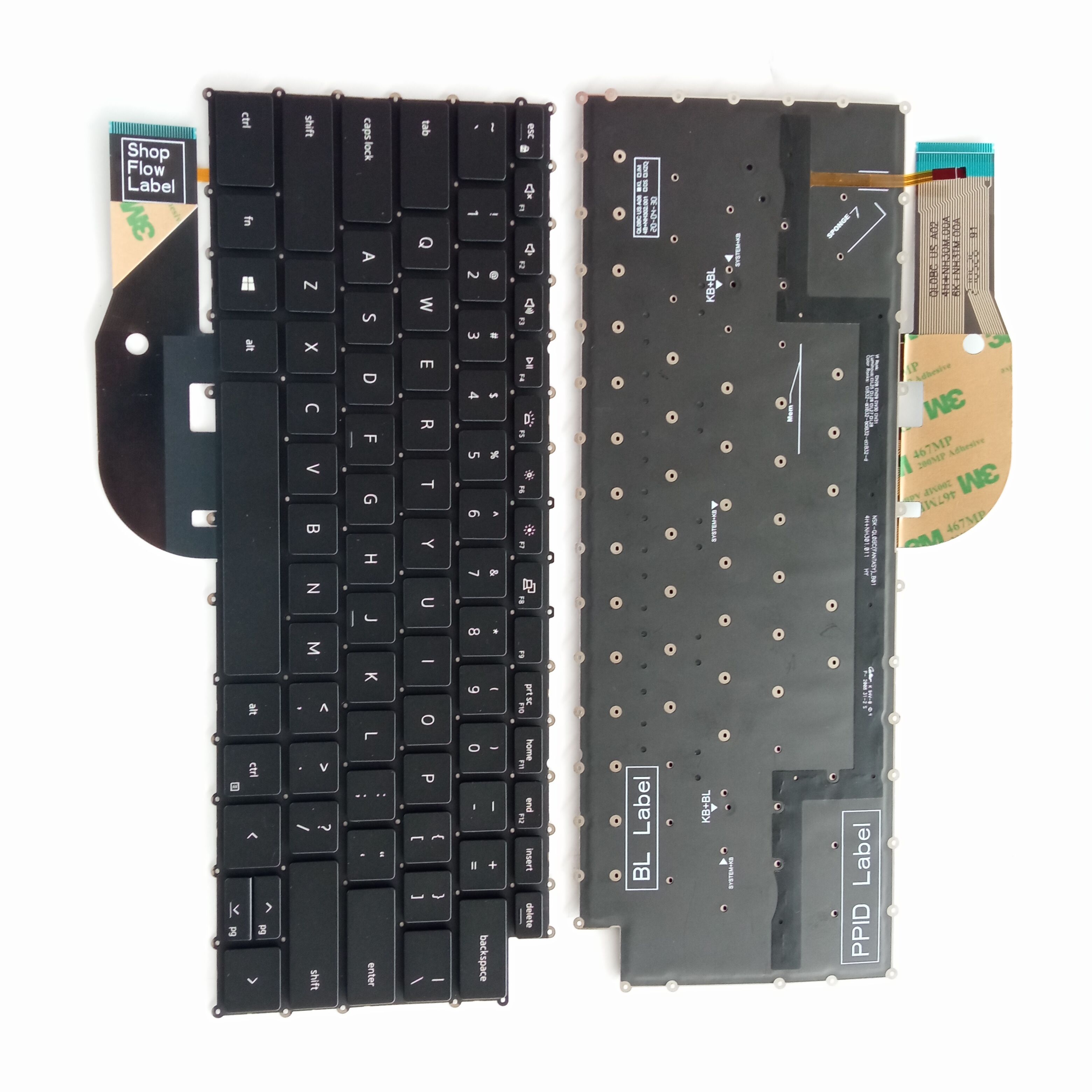 Picture of New Replacement Laptop Keyboard For DELL XPS15 9500/XPS17 9700/XPS13 9300/P92F/Precision BLACK Backlit US Layout